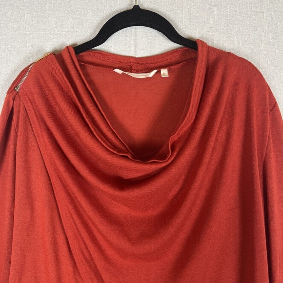 Soft Surroundings Ridley Tunic Top Size Large Petite Cowl Neck Wrap Long Sleeve - Picture 2 of 9